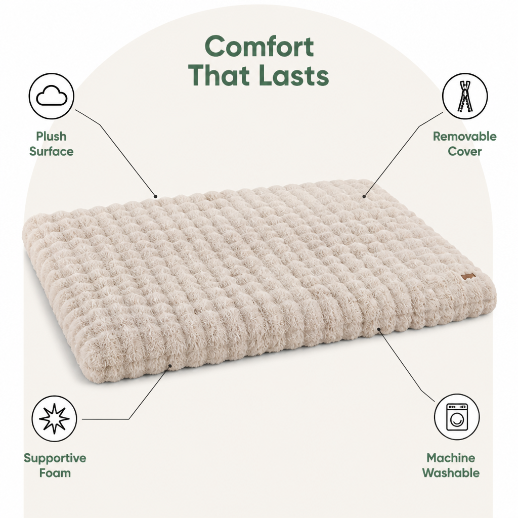 Ortekor Thick Polyurethane Foam & Removable Cover Dog Bed