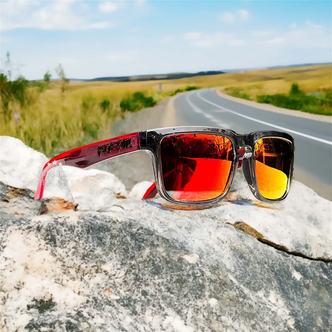 Polarized Riding Sunglasses with Blue Light Filter & UV400 Protection for Motorcycle & City Driving