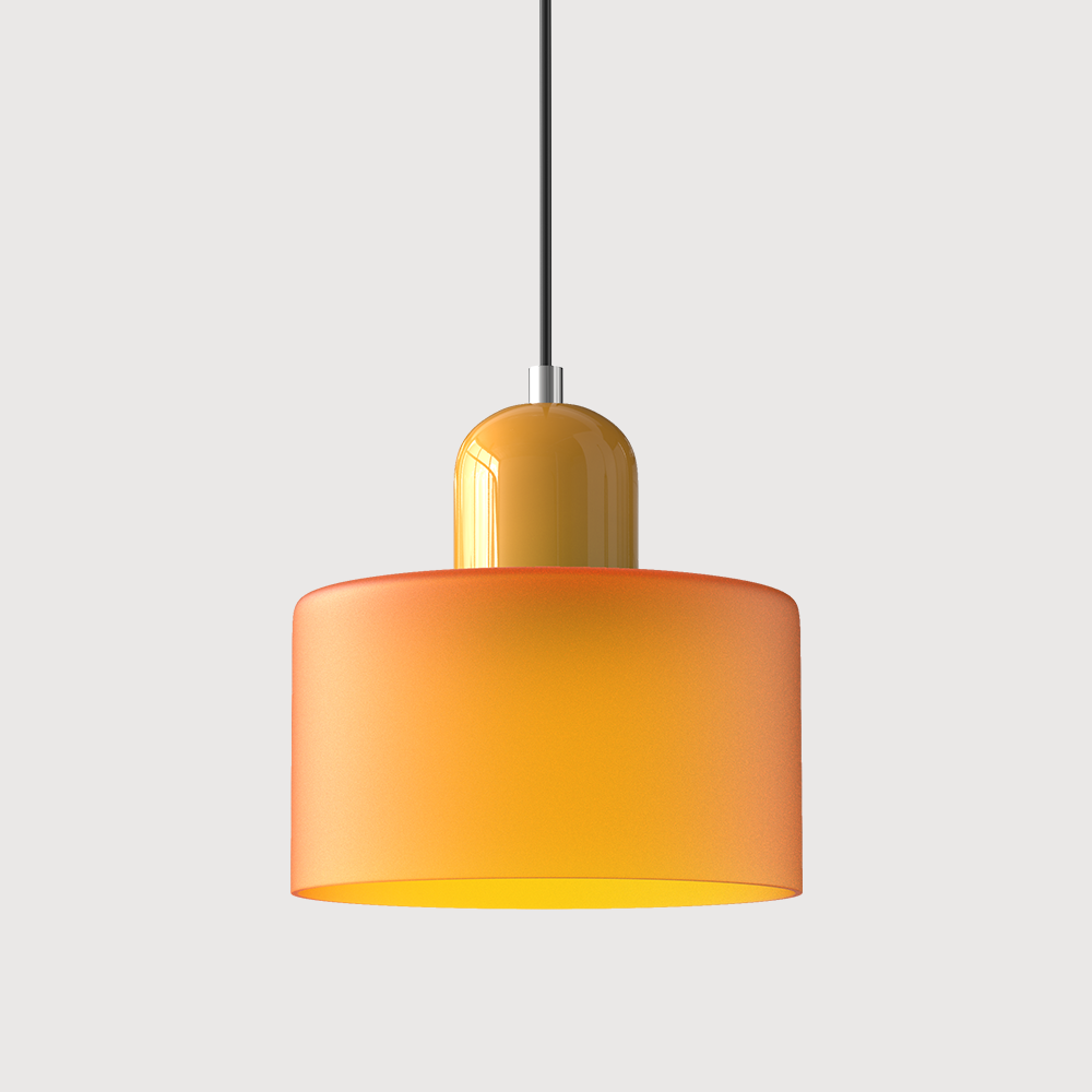 Glass Pendant Light Fixture with Adjustable Cord for Kitchen Island, Dining Room, and Living Room