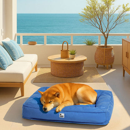 Raised-Edge Bolster Dog Bed with Joint-Relief Foam & Liquid-Proof Cover for Large Breeds