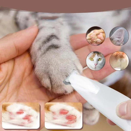 Cordless Pet Grooming Clippers for Dogs and Cats – Rechargeable Electric Trimmer for Paws, Face, Ears & Body – Quiet, Safe Blade Design for