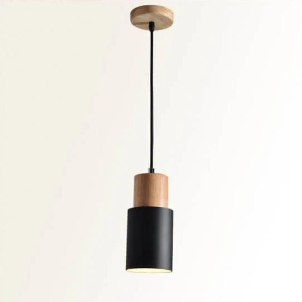 Rustic Chic Metal Wooden Hanging Lamp