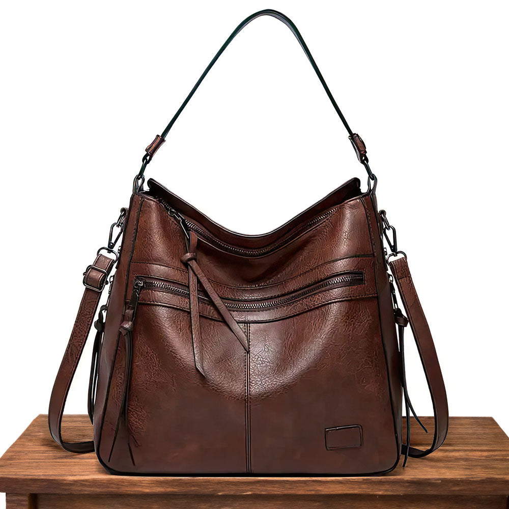 Genuine Leather Crossbody Shoulder Bag for Women with Adjustable Strap & Magnetic Flap | Premium Handbag Purse for Daily Use, Work, Travel
