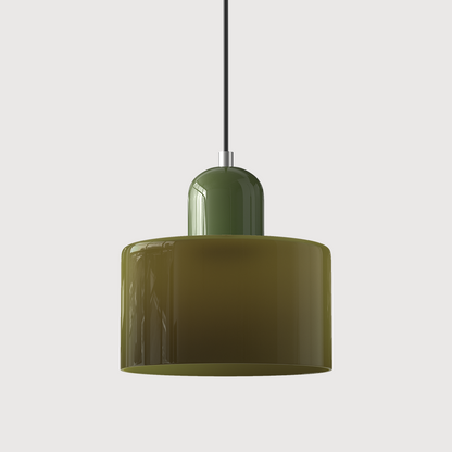 Glass Pendant Light Fixture with Adjustable Cord for Kitchen Island, Dining Room, and Living Room