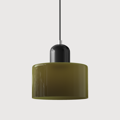 Glass Pendant Light Fixture with Adjustable Cord for Kitchen Island, Dining Room, and Living Room