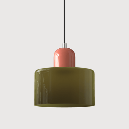 Handwoven Glass Pendant Light Bauhaus Style Indoor Hanging Lamp Adjustable Cable for Dining Room Kitchen Home Office