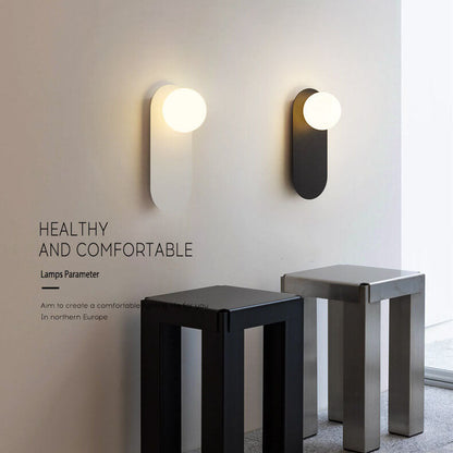G9 Hardwired Wall Sconce Metal Glass 12 Inch Vertical Fixture Bedroom Hallway Indoor Lighting White Black for Modern Interiors