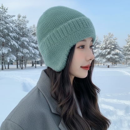 Knit Beanie with Ear Flaps for Women – Soft Fleece-Lined Winter Hat for Cold Weather, Outdoor Activities & Daily Wear