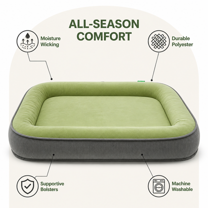 Ortekor All-Season Moisture-Wicking Polyester Dog Bed