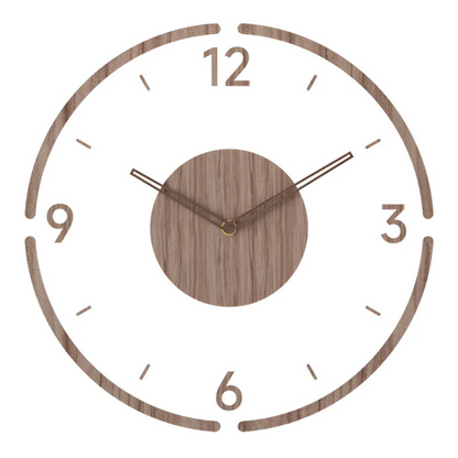 Whisper-Quiet Wall Clock with Wood & Acrylic Face – 12 in Silent Sweep Movement for Living Room, Bedroom & Office