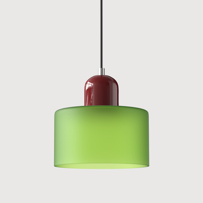 Glass Pendant Light Fixture with Adjustable Cord for Kitchen Island, Dining Room, and Living Room