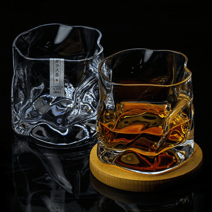 Hand-Cut Crystal Whiskey Tumbler with Traditional Faceted Pattern for Home Bar