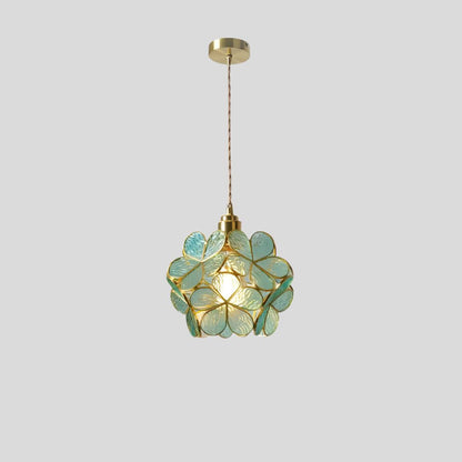 Stained Glass Pendant Light – Handcrafted Vintage Ceiling Fixture with Adjustable Chain for Dining Room, Kitchen, Restaurant | E26 Base