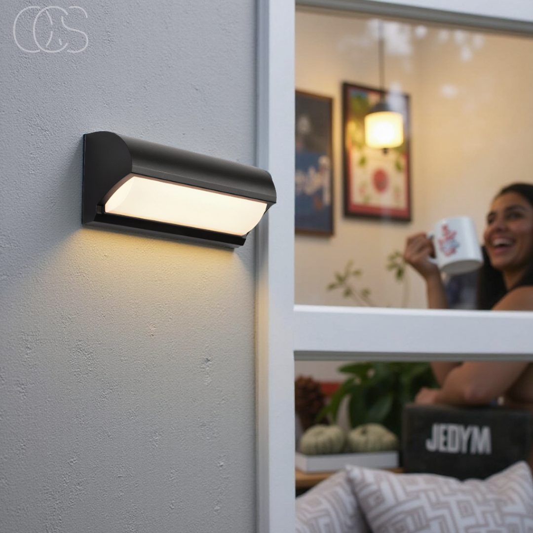 Outdoor LED Wall Light Fixture Black Modern Waterproof Sconce for Patio Garden Entryway 960 Lumens Warm White 3000K IP65 Rated