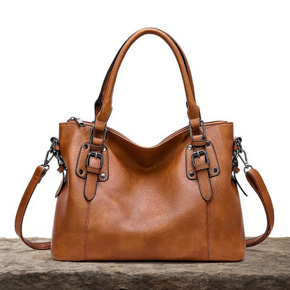 Genuine Leather Crossbody Purse with Adjustable Strap for Women | Compact Flap Shoulder Bag with Magnetic Closure for Everyday Use
