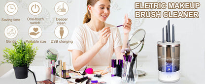 Ortekor Electric Makeup Brush Cleaner with Sonic Vibration | Deep Cleaning for Flawless Skin
