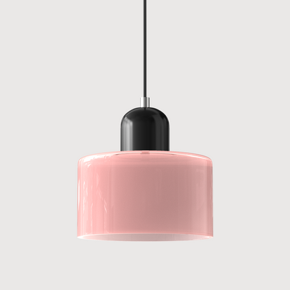 Glass Pendant Light Fixture with Adjustable Cord for Kitchen Island, Dining Room, and Living Room
