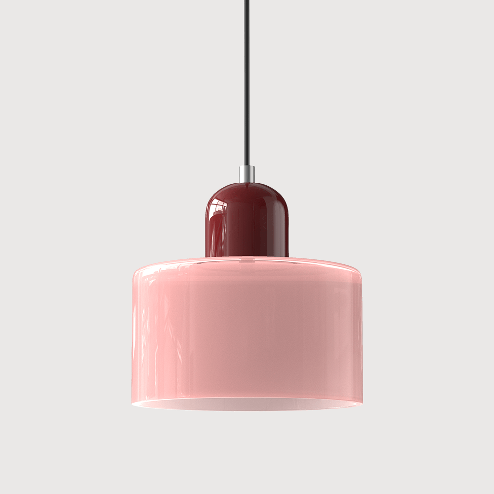Handwoven Glass Pendant Light Bauhaus Style Indoor Hanging Lamp Adjustable Cable for Dining Room Kitchen Home Office