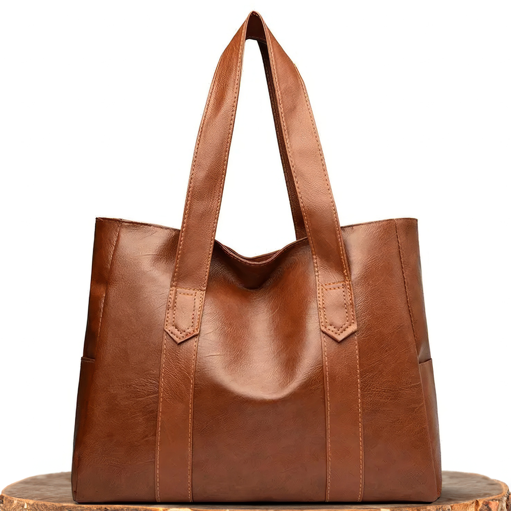 Genuine Leather Crossbody Handbag with Magnetic Flap Closure – Adjustable Strap Shoulder Purse for Women – Everyday Compact Bag