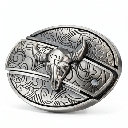 Western Accessory Clasp with Concealed Utility Feature for 1.5 in Straps | Decorative Zinc Alloy Hardware for Ranch, Rodeo & Everyday Wear
