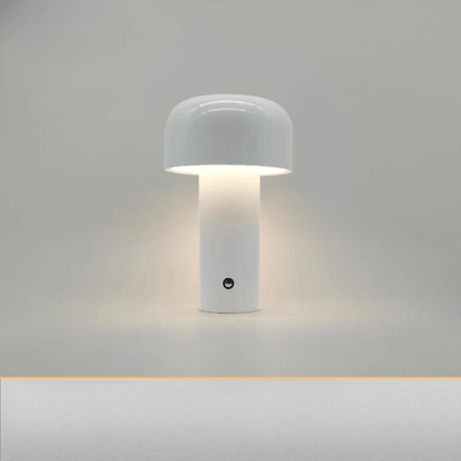 Rechargeable LED Mushroom Lamp Yellow Wireless Cordless Night Light 10 in Tall USB Bedside Accent Mood Lighting for Bedroom Living Room Offi