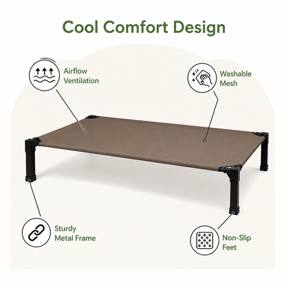 Ortekor Elevated Washable Breathable Mesh Dog Bed