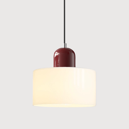 Handwoven Glass Pendant Light Bauhaus Style Indoor Hanging Lamp Adjustable Cable for Dining Room Kitchen Home Office