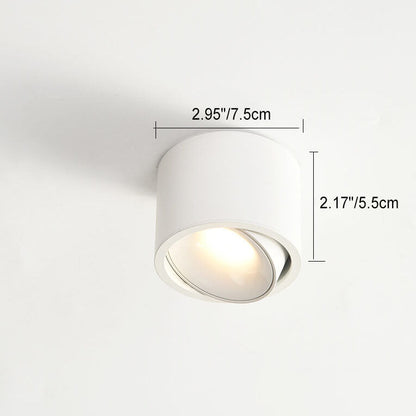 Low-Profile Aluminum LED Ceiling Fixture 3.7 Inch Round 12W Contemporary Overhead Lighting Hallway Bedroom Entryway Living Space