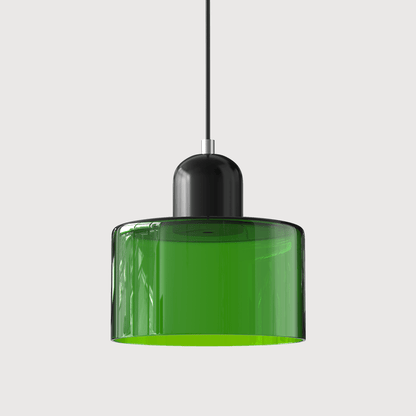 Glass Pendant Light Fixture with Adjustable Cord for Kitchen Island, Dining Room, and Living Room
