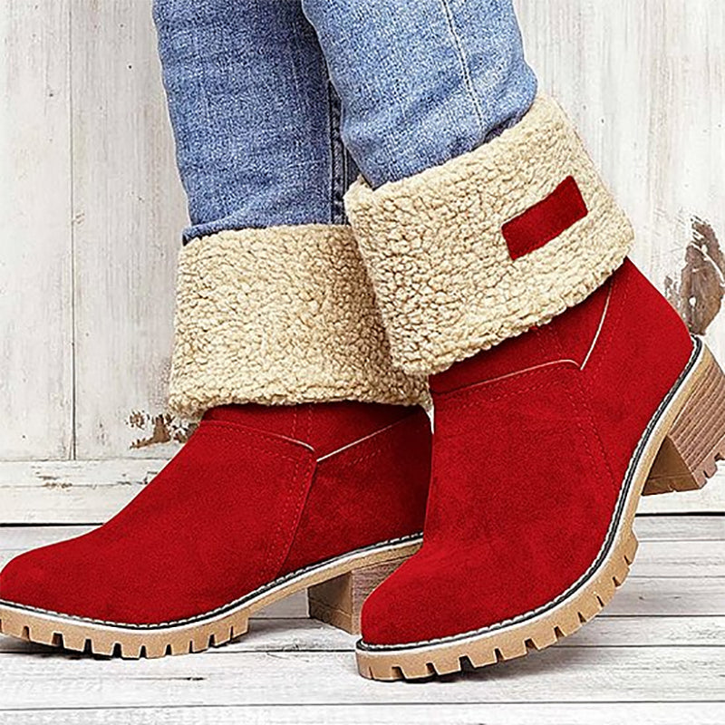 Women's Block Heel Ankle Boots with Arch Support – Lightweight Cushioned Footwear for All-Day Comfort
