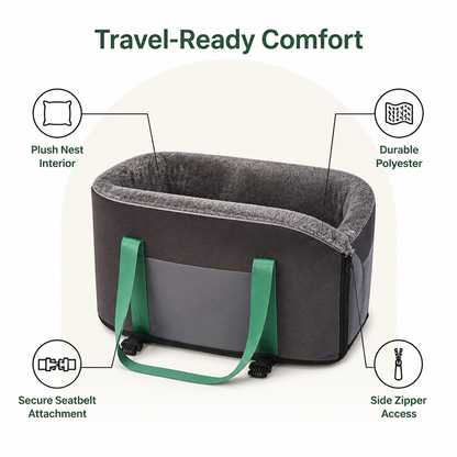 Ortekor Cushioned Nest & Durable Polyester Travel Carrier