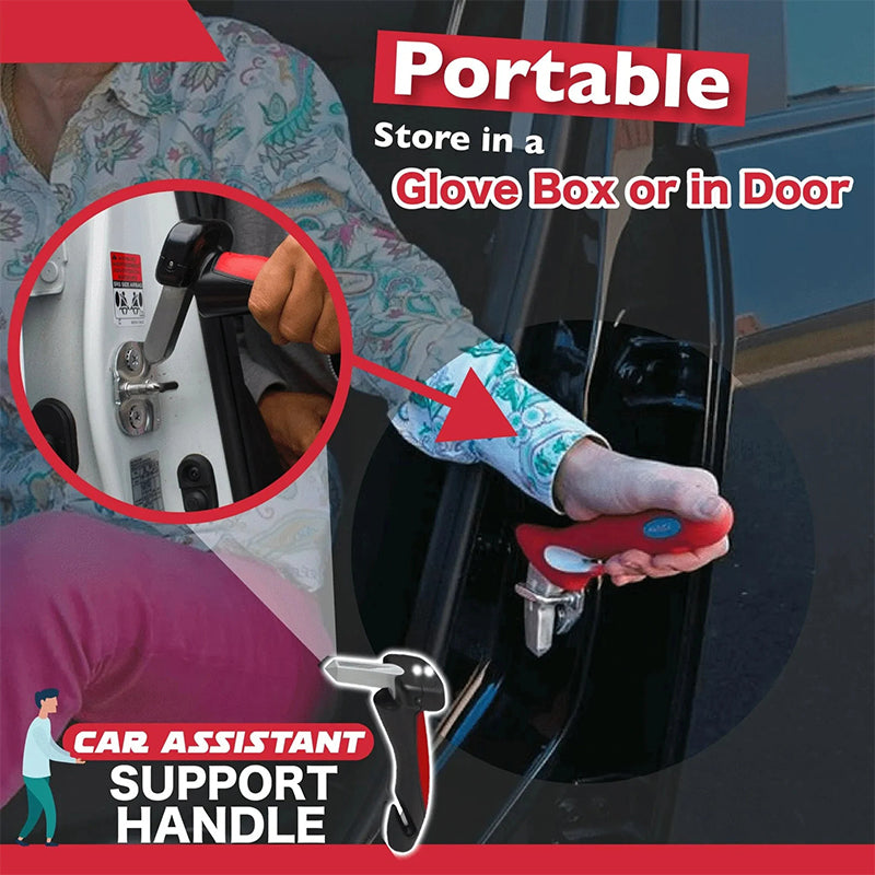 Vehicle Safety Tool with Window Breaker Seatbelt Cutter LED Light Grip Handle for Emergency Escape Car Rescue Kit Seniors Elderly