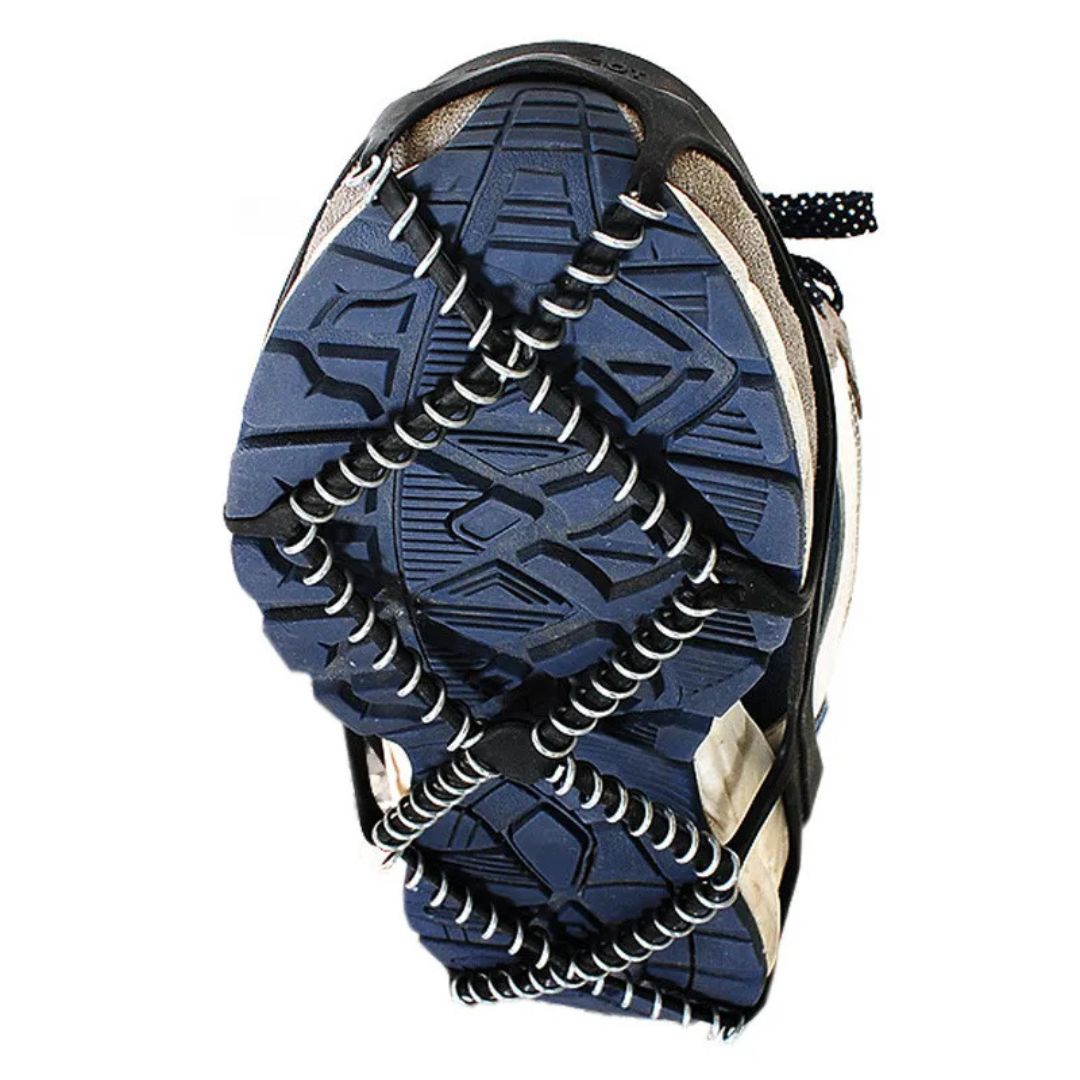 Ice Traction Cleats with Steel Coils for Snow & Ice Walking – Winter Shoe Grips for Men & Women