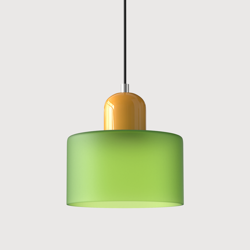 Glass Pendant Light Fixture with Adjustable Cord for Kitchen Island, Dining Room, and Living Room
