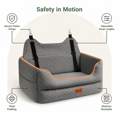 Ortekor Thick Padded Dog Booster Seat (Removable & Washable Cover)