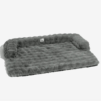 Ultra-Plush Pet Couch Cover & Cushion Mat for Dogs and Cats - Washable Non-Slip Furniture Protector Throw Blanket with Deep Pile Faux Fur