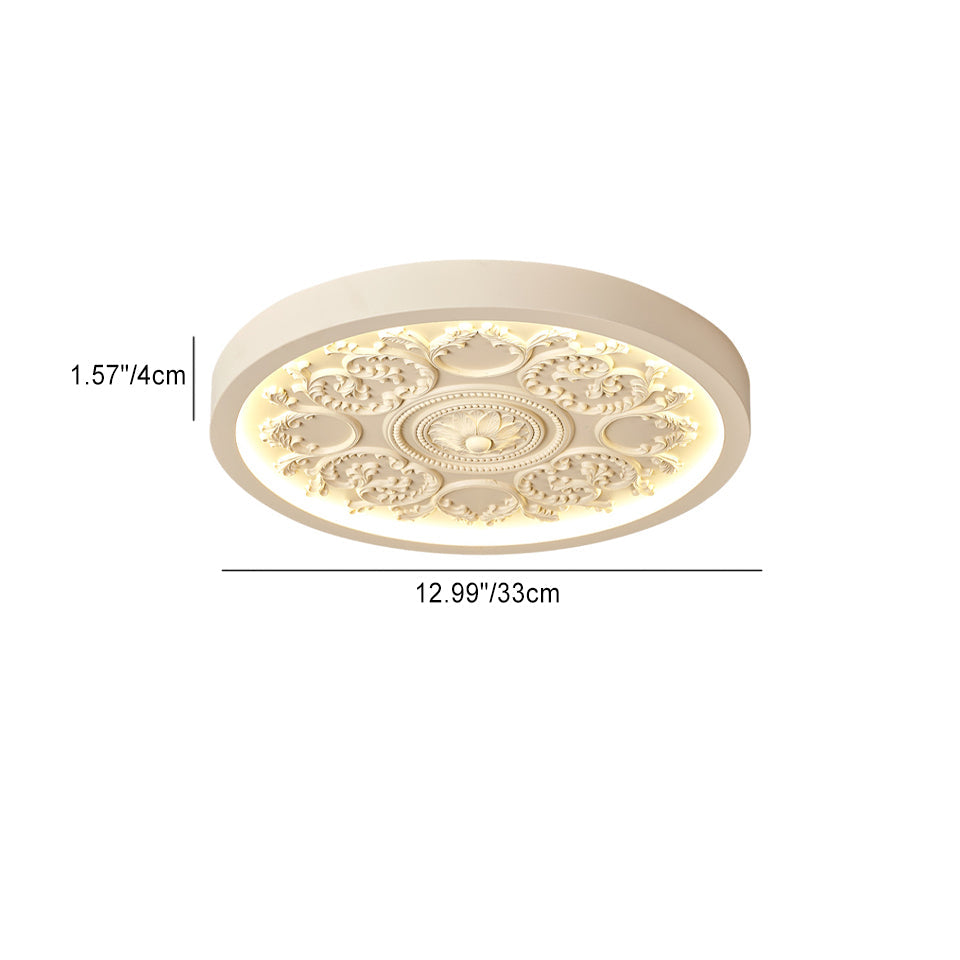Low-Profile LED Overhead Light 13 in White Dimmable Remote Ceiling Fixture for Bedroom Modern Minimalist Living Room Hallway Low Ceilings
