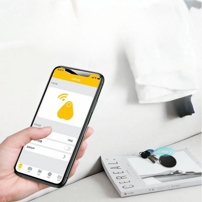 Bluetooth Item Locator Tag Set of 2 – Track Keys Wallet Bags with Phone App Finder Device 164 ft Range Compact Keychain Attachment for Every