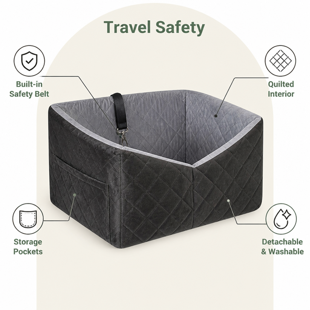 Ortekor Detachable & Washable Safety Belt Car Booster Seat