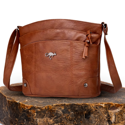 Handcrafted Full-Grain Leather Tote Bag for Women | Vintage Crossbody Shoulder Purse with Premium Patina Finish | Everyday Carryall