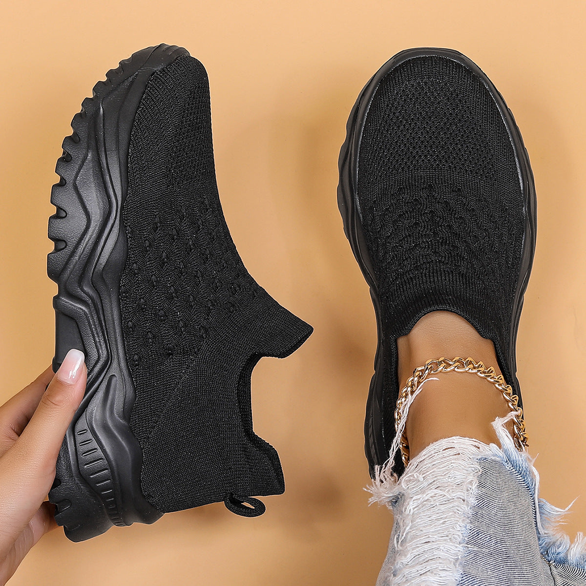 Lightweight Orthopedic Slip-On Sneakers Women's Cushioned Walking Shoes for Everyday Wear Breathable Canvas Footwear