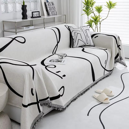 Moderna Sofa Cover - Reversible Chenille, Abstract modern Design