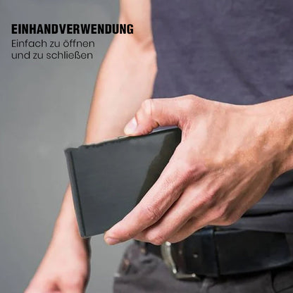 Slim Metal Card Holder with RFID Blocking Technology for Credit Cards & Cash