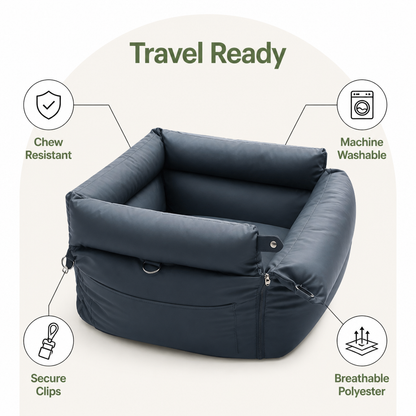 Ortekor Chew-Resistant & Washable Dog Car Seat