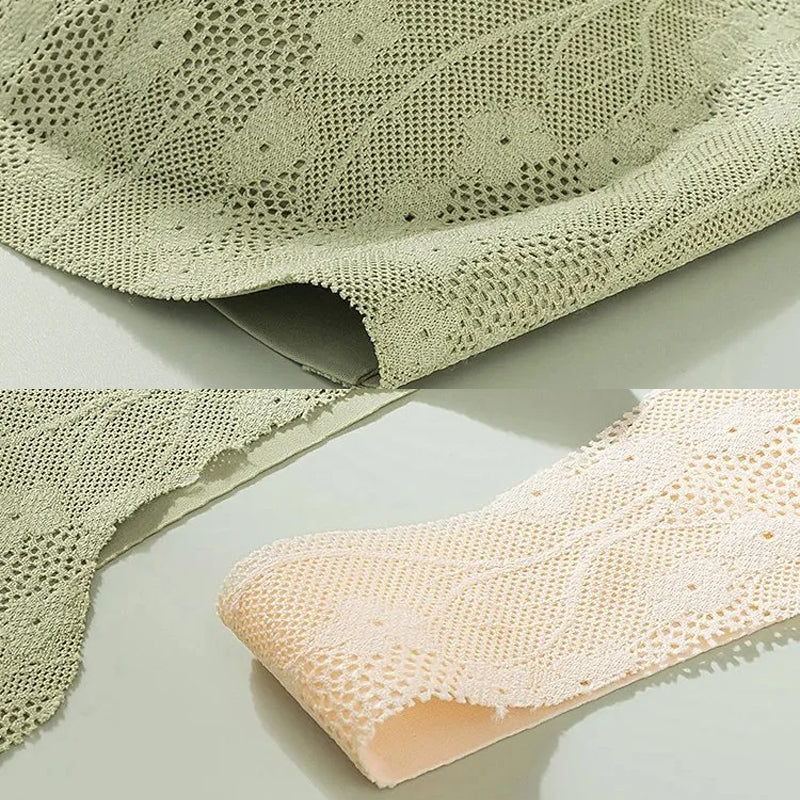 Front-Closure Wireless Comfort Bra with Lace Breathable Support | Lift & Shape Full-Coverage Bralette for Everyday Wear