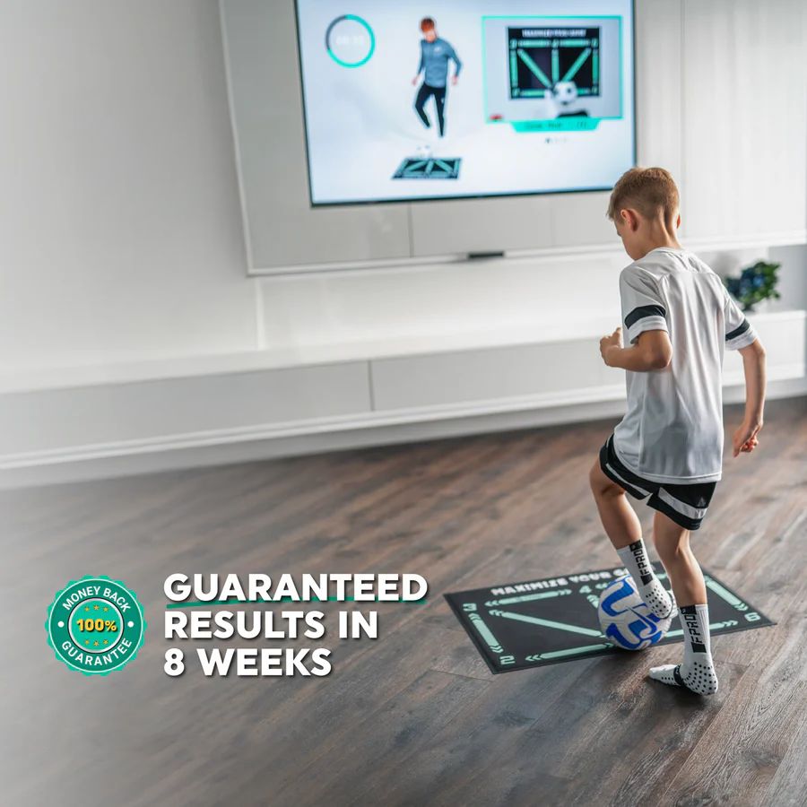 Soccer Skills Trainer Mat 35 in × 24 in Indoor Practice Set Footwork Drills Ball Control Kit for Kids Youth Players at Home