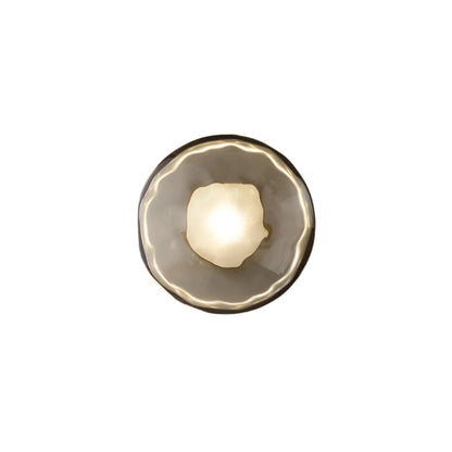 Modern Glass Sconce Light for Bedroom Hallway | Textured LED Wall Fixture Black or Gold Finish | Indoor Ambient Lighting