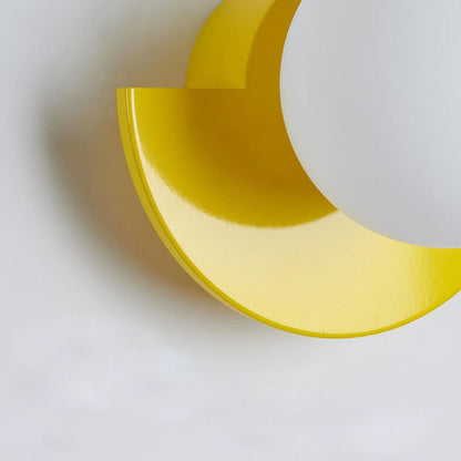 Half-Sphere Glass Wall Sconce with G9 LED, Iron Frame, Hardwired Fixture for Bedroom, Hallway, Reading Nook, Modern Style, Multiple Colors