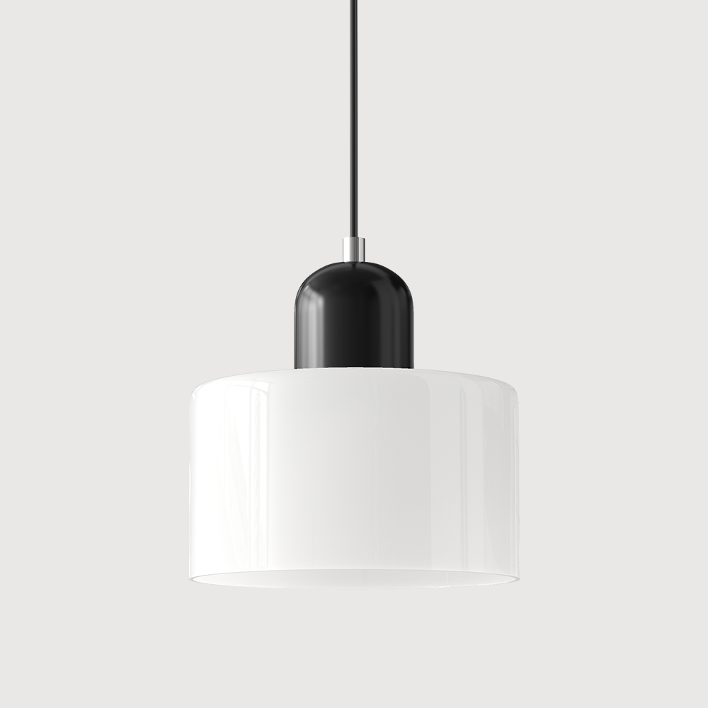Linear LED Pendant Light White Glass Modern Hanging Fixture for Dining Room Kitchen Island Contemporary Halo Design Adjustable Cable