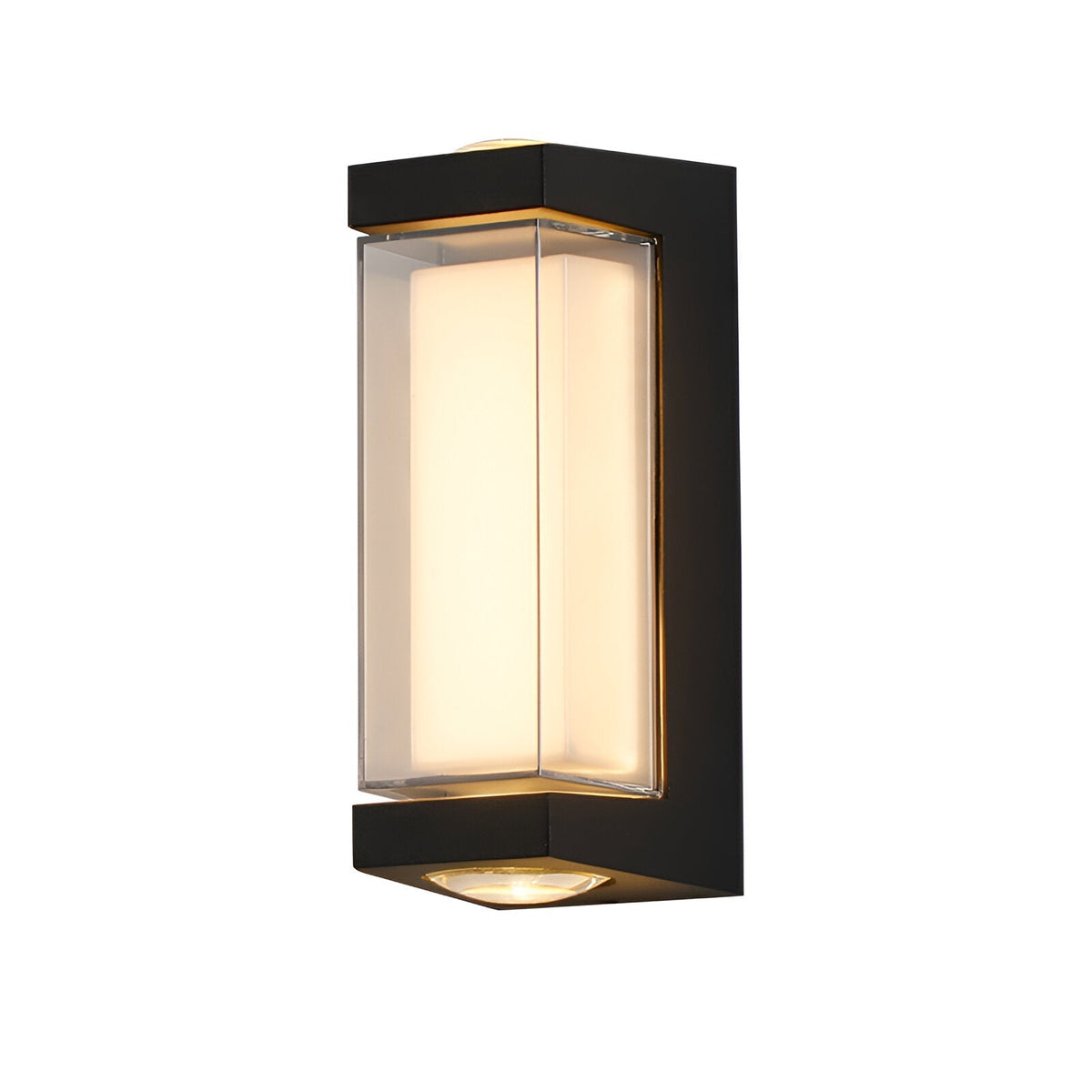 Outdoor Sconce Fixture 10.6 in Black Waterproof Bidirectional Beam for Exterior Walls Entrance Porch Garden Pathway Architectural Accent IP6